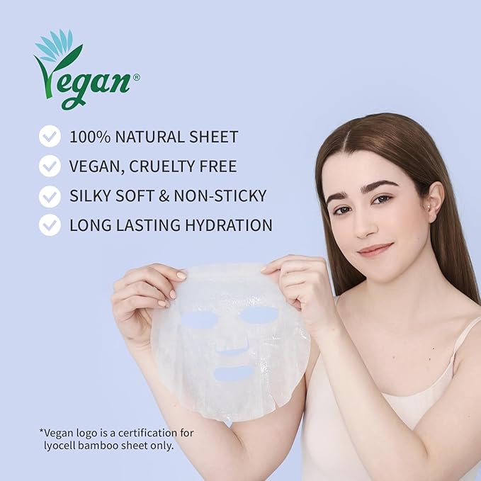 #OOTD Ceramide Brightening Sheet Mask For Face, Moisturizing, Anti Aging Ceramide, Peptide, Vitamin C, EVE Vegan 10EA