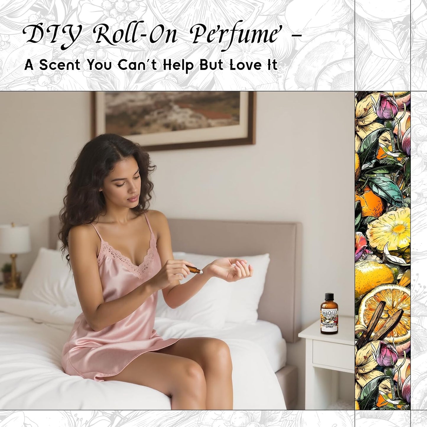 HIQILI Sandalwood Cipher Fragrance Oil for Diffuser, Inspired by Srge-L.tens StalMajus-cvle, Candle & Soap, Perfume & Body Oil Making- Have Gourmand Notes, Long-Lasting- 1 Fl Oz